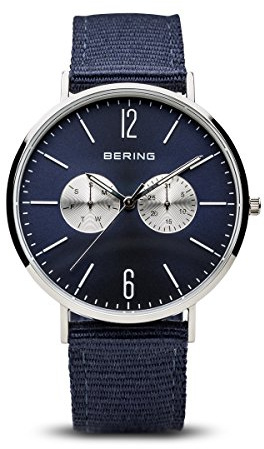 BERING Herren Uhr Quarz Movement - Classic Collection mit Nylon und Saphirglas 14240-507 Armbandsuhren - 3 ATM