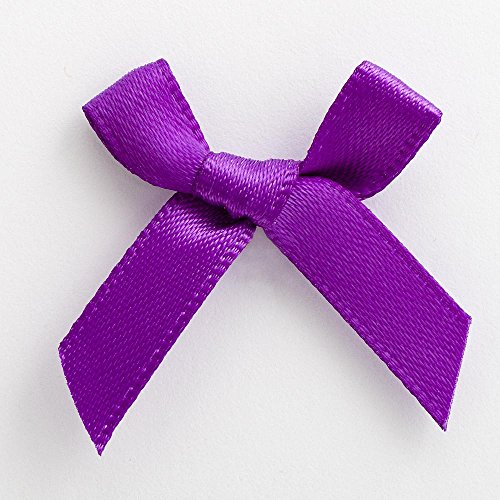 Italian Options Mini Satinschleife 3cm aus 6mm Band (100 Stück) - Lila – Violett