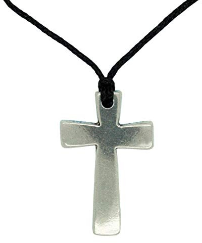 Kreuz Anh�nger Bordered Cross aus Zinn (Pewter) von Hand Gegossen