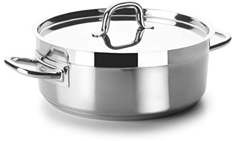 LACOR - 54028 - Cacerola con Tapa Chef Luxe 28 Cm INOX