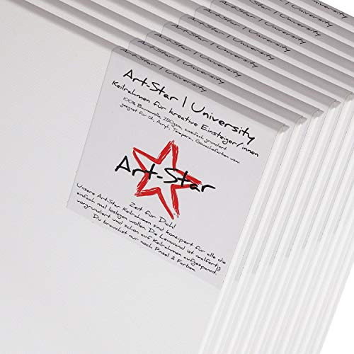 DESIGN DELIGHTS 10x UNIVERSITY KEILRAHMEN 40x60 cm | Leinwände auf Keilrahmen | Holzrahmen mit vorgrundiertem Leinwandtuch zum Malen