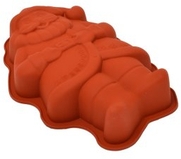 Backzubehör - Kuchenform Weihnachtsmann - 27 x 16,5 cm - 5 cm tief - 100% Silikon