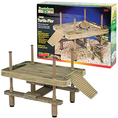 Penn-Plax Reptology Floating Turtle Pier und Basking Platform - dekorativ, funktional und natürlich inspiriert - groß (Modellnummer: REP603)