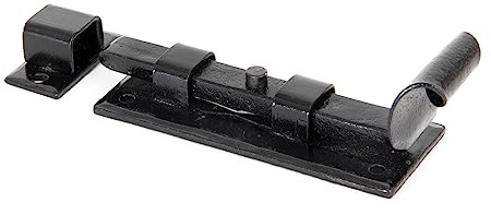 From The Anvil Black 4 Inch Straight Door Bolt