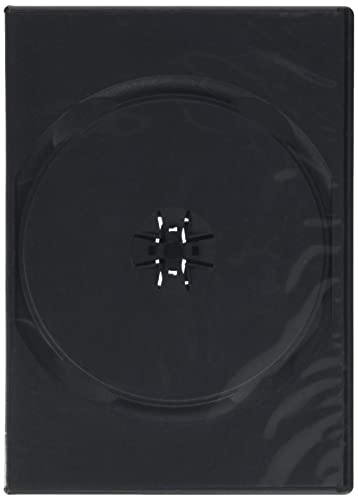 MediaRange BOX35-6 - Custodie per CD, DVD e Blu Ray da 6 posti con tasca trasparente per copertina, 22mm, Nero, confezione da 5