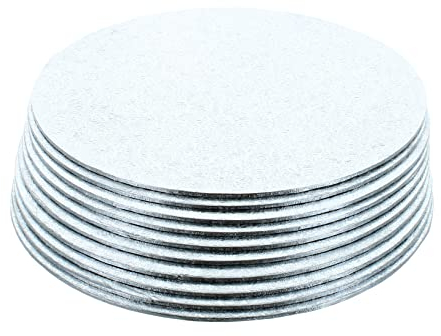 Culpitt 12 Round Turn Edge Cake Cards, Cake Boards, Silver Fern, 1.75mm Thick, Hand Finished, Made in the UK, Pack of 10-12'' (304mm)