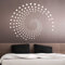 Grandora Wandtattoo Ornament Kreise Punkte I türkis (BxH) 100 x 84 cm I Wohnzimmer Schlafzimmer Flur Wandaufkleber Wandsticker Aufkleber Sticker W941