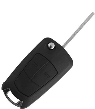Cáscara Funda Llave Romota Reemplazo 2 Botones para Coches Negro