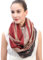 Lina & Lily Damen Loop Schal Halstuch mit Flaggen (Amerikanische Flagge, Braun Rot Grau)