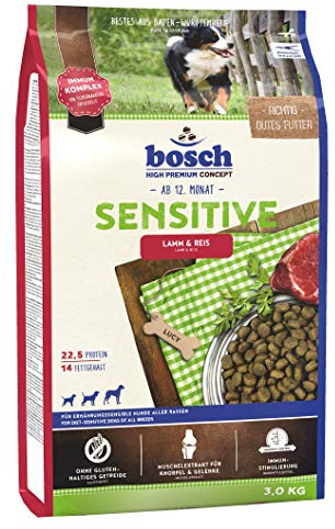 bosch HPC Sensitive Lamm & Reis | Hundetrockenfutter für ernährungssensible Hunde aller Rassen | 1 x 3 kg