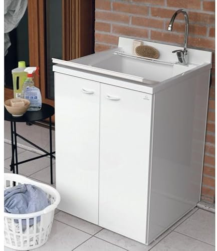 Geromin Arredamenti 7003FORTE Lavatoio e Base 2 Ante, Bianco