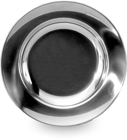 Lifeventure Stainless Steel Plate, Black, One Size