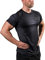 Satire Gym - Sportshirt Herren Kurzarm - Sport Shirt Männer - Slim Fit T-Shirt als Activewear Funktionsshirt für Fitness, Laufen, Bodybuilding (Schwarz Meliert, L)