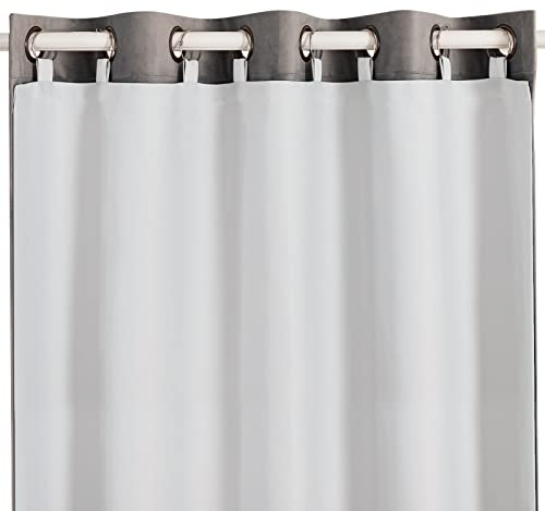 Melodieux Doublure de Rideau occultant à Isolation Thermique pour Rideaux de 213,4 cm de Long, Blanc cassé, 127 x 203,2 cm, 1 Panneau, Anneaux Inclus