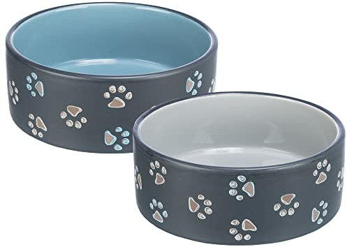 Keramiknäpfe Jimmy Set 1,5 l blau und grau - Hundenapf So schön können Hundenäpfe Sein!