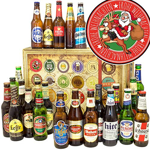 Santa - Bier aus der Welt 24x - Geschenk zu Weihnachten - Biere der Welt Adventskalender 2024 2025