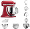 KitchenAid Küchenmaschine Artisan 5KSM175PS Eiscreme Paket inklusive Speiseeismaschine für hausgemachte Dessert-Kreationen (Empire Rot)