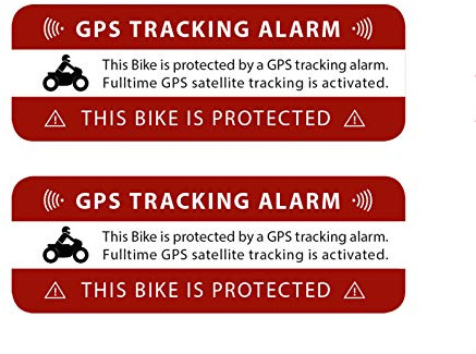 2 Stück GPS Aufkleber Tracking Alarm Warnung Hinweis auf GPS-Sicherung Außenklebend für Fensterscheiben Auto Motorrad LKW Baumaschinen