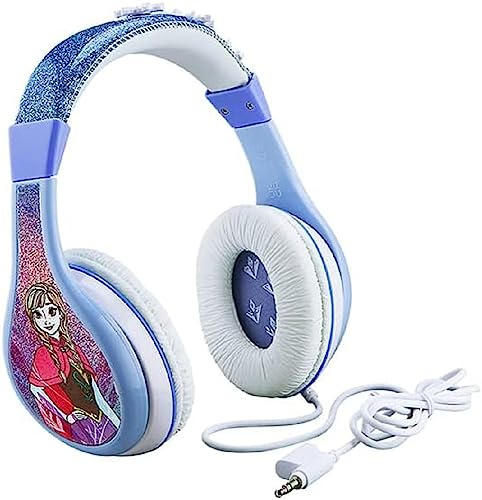 Disney Casque Reine des Neiges 2 kidsafe, FR-140, Bleu, Enfant avec limiteur de volume parental