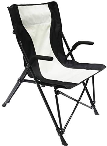 Homecall Klappbarer Campingstuhl - (Schwarz/Creme-Weiß)