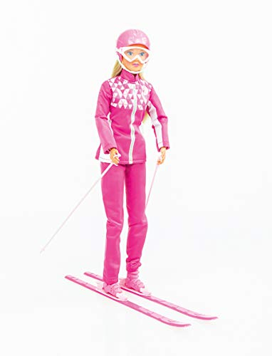 Smoby - Steffi Love Ski – Puppe Mannequin 29 cm – Paar Ski + Helm und Brille – 105733462 Rosa