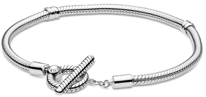 PANDORA Icons T-Verschluss Schlangen-Gliederarmband 17 cm Silber