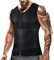 Cimkiz Mens Sauna Weste Herren Weste für Taille Trainer Reißverschluss Neopren Tank Top, einstellbare Sauna Workout für Reißverschluss Anzug