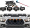 mingjue 4 Stück LED Grilllichter für Tacoma 2020 2021 OEM Kühlergrill, inklusive TRD Off Road und Sport Modelle Raptor Style LED-Licht (bernsteinfarbenes Licht mit schwarzem Gehäuse)