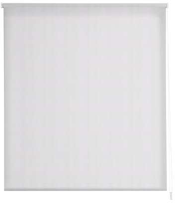 Estoralis | BRAN| Estor Enrollable Diseño Moderno | Sin Taladrar Translúcido Jacquard | Color Blanco | 55 x 150 cm (Ancho/Alto) Tamaño Tela 52 x 150 cm | Estores para Ventanas y Puertas