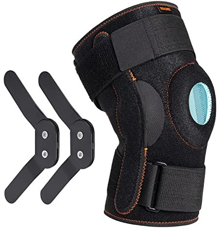 Thx4COPPER Kniebandage – offenes Kugelgelenk, verstellbar, mit Parallelriemen und doppelseitigen Stabilisatoren, Kompressions-Kniebandage, Kniebandage zur Linderung von Knieschmerzen L