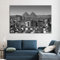 Zhadongli Art Skyline von Kairo, Ägypten und die Pyramiden, Schwarz-Weiß-Foto, coole Wanddekoration, Kunstdruck, Poster, Leinwand, Gemälde, 50 x 75 cm, rahmenlos