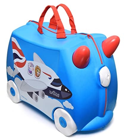 Trunki Valise Enfant – Valise Enfant – Bagage pour Enfant Cabine – Valise à roulettes Amelia Amelia l'Avion (Bleu), Ba Bleu, 47 x 32 x 21 cm, Bagages pour Enfants