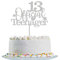 13. Geburtstag Tortendeko Silber - Offizielle Teenager Kuchen Topper Glitter Dekoration für Mädchen & Jungen