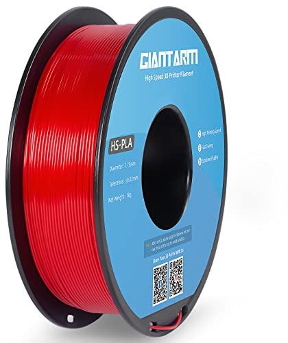 GIANTARM HS-PLA Filament 1,75 mm, PLA-Filament für Hochgeschwindigkeits-3D-Druck, schnelle Aushärtung, bessere Liquidität, 1 kg rot
