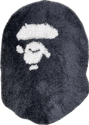 Luxape Bape Rug - Handmade & Premium- 28in W * 20in L (70 * 50cm) - Hypebeast Rug - Hypebeast Rug Decor - Living Room, Bedroom, Children Room, Door mat - A Bathing APE Rug (Blue Camo) (Gorilla)