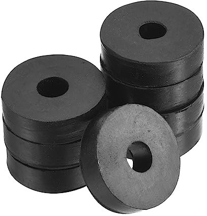 PATIKIL 0.28 ID 1 OD Vibration Isolation Caoutchouc Rondelles, 8 Paquet Amortissement Patins Mécanique Anti Vibration Choc Amortisseur pour HVAC Air Climatiseur