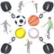 Jastown Springball mit Schnur, Wrist Ball (4 pcs)