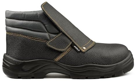 BWOLF Welder S3 S3 - Scarpe da saldatore, in pelle, impermeabili, resistenti all'olio, Nero , 44 EU