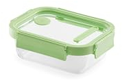 Lékué Recipiente hermético de vidrio para conservar alimentos, 640 ml, rectangular