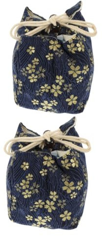 HOMSFOU 2pcs Convenient Teaware Bag Travel Tea Set Storage Portable Teacup Pouch Teapot Holder