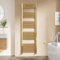 EMKE Gold Heated Towel Rail, 1600 x 500mm, Modern Straight Wall Mounted Bathroom Radiator