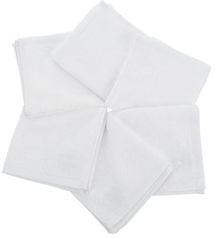 Ko&Pro 100% Bambus Tücher 6er Set 25x25 cm in weiß | Mehrzweck-Reinigungstücher für Hochglanz-Küchen, Bad, Haushalt, Küche & Streifenfreie Fenster | Inklusive DIY-Rezeptesammlung