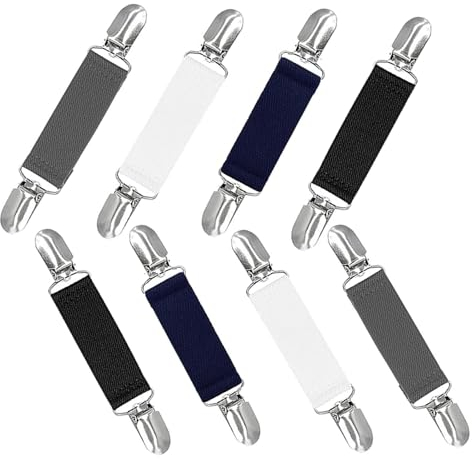 GUOYOU 8 Pièces Pince Cardigan, Clip Cardigan, Pince Robe Élastique, Pince à Pull, Pince pour Mitaine, Shawl Clip, pour Châle Mitaine Cardigan Robe Foulard Coupe-Vent