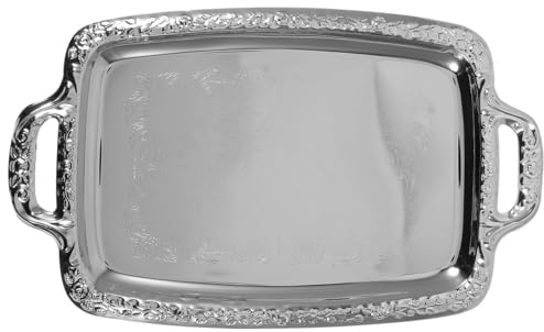 Ciieeo Vintage Style Metal Bread Storage Tray 39x23cm European Retro Kitchen Serving Plate Food Container Tableware Tray for Dining Room