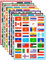 Country Stickers, 196PCS Waterproof World Flag Stickers, Self-Adhesive Flag Stickers, 1.8x1.2 Mini Country Flag Stickers for Sports Events, Travel, School, Journal, Scrapbook, Country Flag Stickers