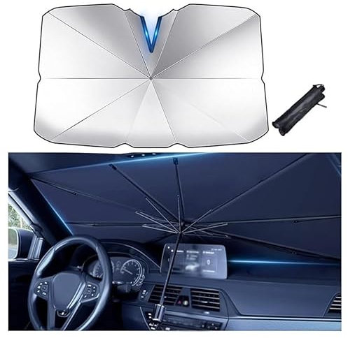 ARRYEDCN Parasol Paraguas Coche, para FIAT 500 500l 500s 500x/Fiat Tipo 2015-2020 con Anti UV Rayos Parasol para Parabrisas de Coche Parasol Delantero del Coche Aislamiento Térmico