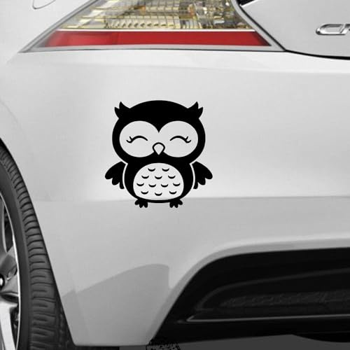 Rakelfix Süße kleine Eule Aufkleber Sticker Größe&Farbe wählbar Autoaufkleber Lack Scheibe
