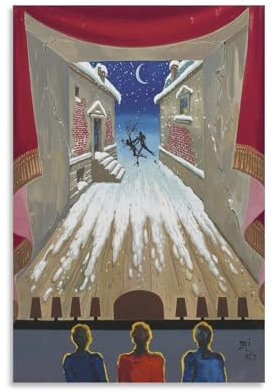 KOOHTAA Salvador Dalí La Crime (Marquis De Sade) Kunstposter Malerei Kunstwerke Kunstdruck Poster Wandkunst Gemälde Leinwand Dekor Heimposter 50 x 75 cm