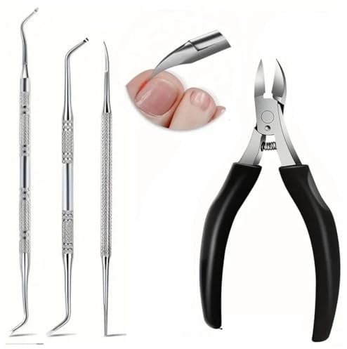 Professional Ingrowing Toe Nail Clipper Set for Thick and Ingrowing Toenails