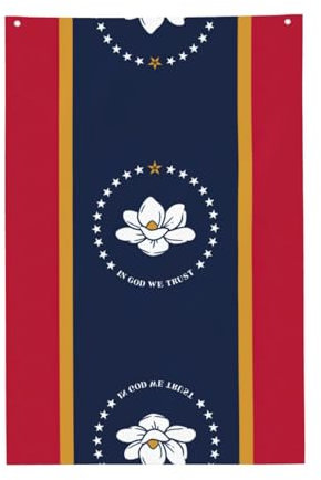 Mississippi Staatsflagge, 60 x 91 cm, dekorative Gartenflagge, Banner für den Außenbereich, Heimdekoration, Party-Flaggen (einfache Installation)